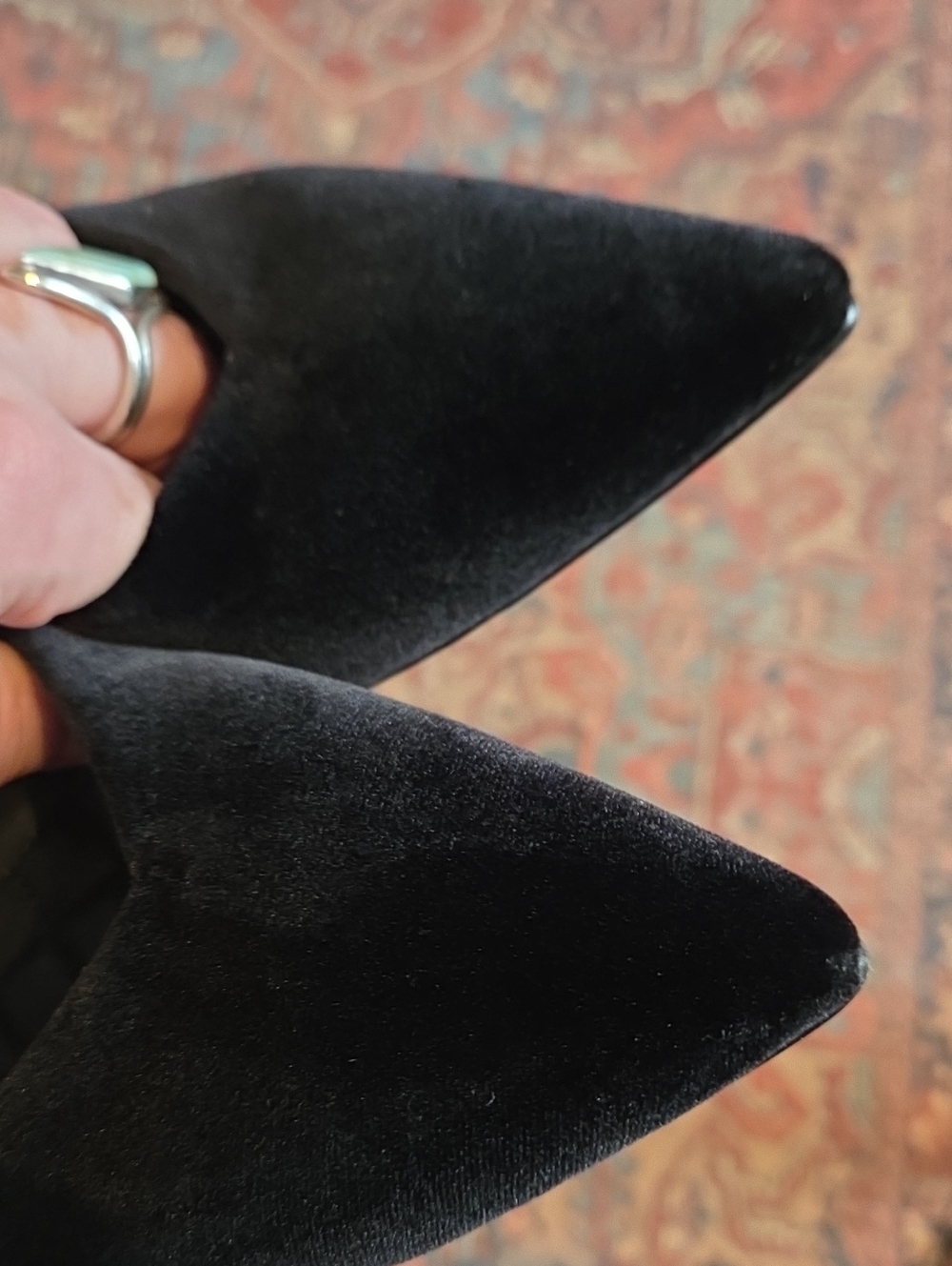 Birdies The Goldfinch 15 Black Velvet Flats Size 9.5 - Picture 8 of 9